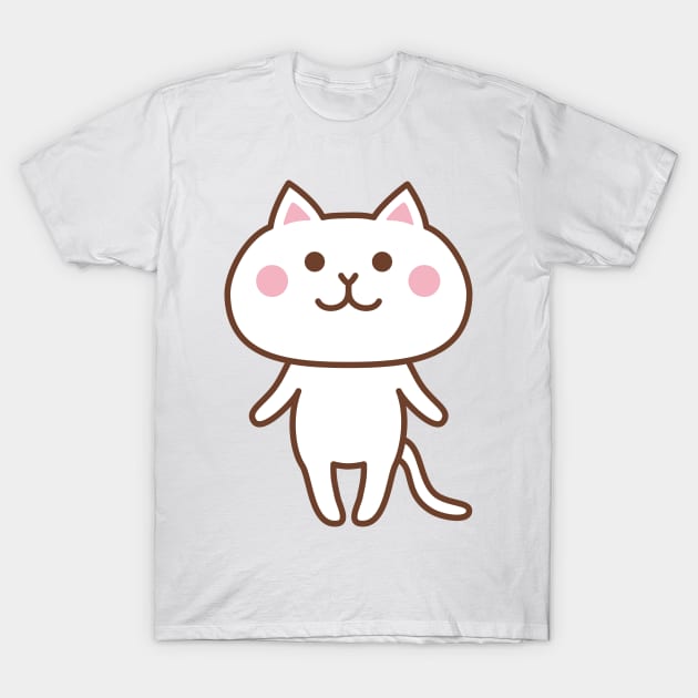 white cat T-Shirt by kawaii_shop